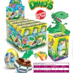 Големи Шоколадови яйца Dinos с шоколад и играчка